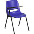 Tablet Arm Chair, Right Hand Flip-Up, Blu, 21" W, 25.5" L, 32" H, Blue