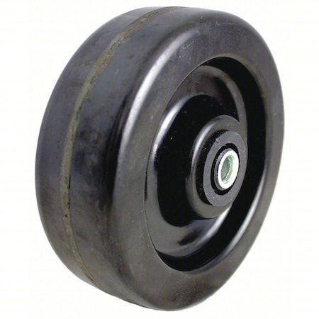 Caster Wheel, 6"dia, 1, 600 lb, Black