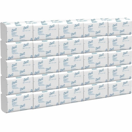 Scottfold Multifold Paper Towels, 9.4" x 12.4" sheets, White, (175 Sheets/Pack), 25PK