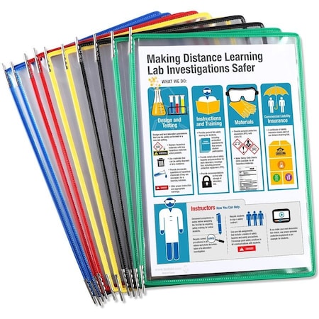 Document Display Pockets, Multicolor, PK10