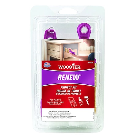 Mini Paint Roller Kit, 3" L, 3/16" Nap