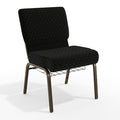 Black Dot Fabric Church Chair, PK4