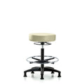 Vin Stool without Back-High Bench Ht with Chr Foot RingandStat Glides in Adobe White Trailblazer Vin