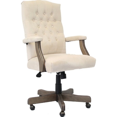 Executive Champagne Velvet With Driftwood Finish Frame