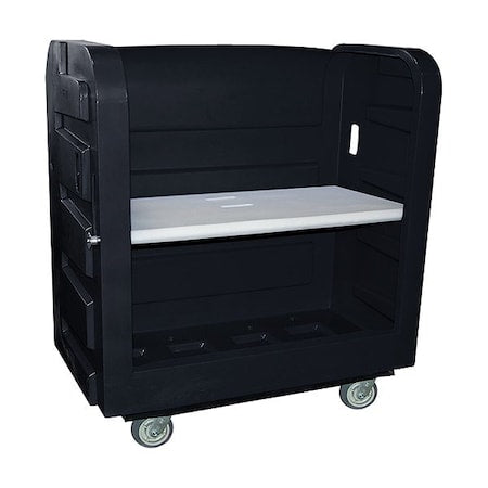 Linen Cart,Molded Plastic Shelves