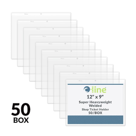 12" x 9" Vinyl Welded Shop Ticket Holders, 50/BX