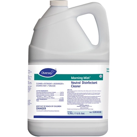 Cleaner and Disinfectant, 1 gal. Pail, Fresh Scent, Blue-Green, 4 PK
