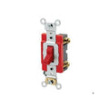 Wall Switch, 2 hp, Toggle, 20 A, Red