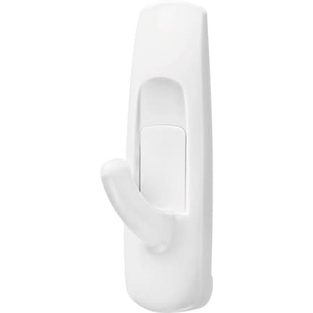 Hook, White, Plastic, 1 in D, PK37