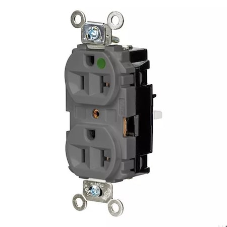 Straight Blade Receptacle, 5-20R, 20 A, 125V AC, 2 Pole, 3 Wire, Surface Mount, Grounded
