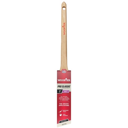 1" Angle Sash Soft, White China Bristle, Paint Brush, Sealed Maple Wood Handle