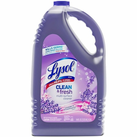 Cleaner and Disinfectant, Bottle, 144 oz, Lavender and Orchid Essence, 4 PK