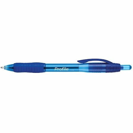 Retractable Ballpoint Pen, 1.4 mm, Blue PK12
