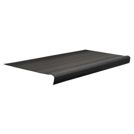 Stair Tread Cover Vinyl Black, 24 in W x 1/8 in Thick