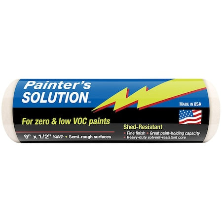 9" Paint Roller Cover, 1/2" Nap, Woven Fabric