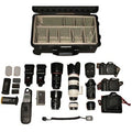 Black Protective Case, 22"L x 13.81"W x 9"D, Latch: Double Throw