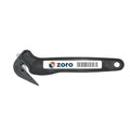 Disposable Film Cutter w/ Tape Splitter, 6 1/2" L, Recycled Plastic, Recessed Steel Blade, Black