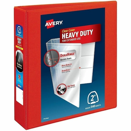 Heavy-Duty View 3 Ring Binder, 2 in Ring