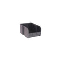 Hang & Stack Storage Bin, Polypropylene, Black, 8 in H, 11 in W, 16 in L