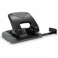 Two-Hole Paper Punch, 20 Sheets, Blck/Gray