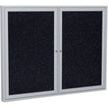 Enclosed Rubber Bulletin Board 36"x60", 2 Door