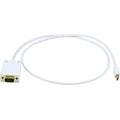 White Mini Display Port to VGA Cable, 3ft 32AWG