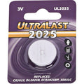 NABC UltraLast UL2025 Lithium Button General Purpose Battery - 3V DC