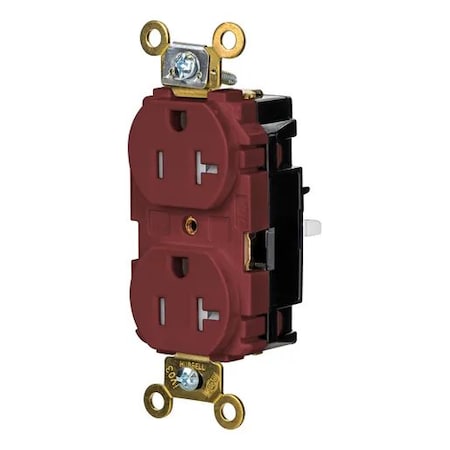 Straight Blade Receptacle, 5-20R, 20 A, 125V AC, 2 Pole, 3 Wire, Surface Mount, Grounded