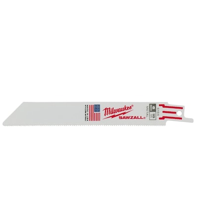 6 in. 18 TPI SAWZALL Reciprocating Saw Blade for Medium Metal (Bulk)