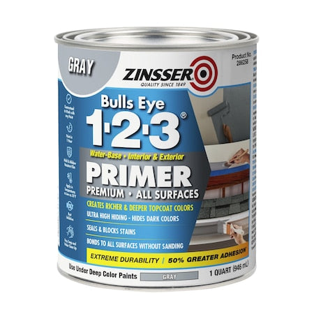 Primer, Water, 1 qt, Gray, Interior/Exterior
