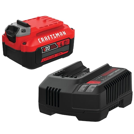 Battery and Charger Kit, 4 Ah, Li-Ion