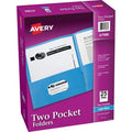 Two-Pocket File Folder, Light Blue, PK25