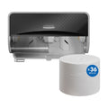 Icon Coreless Toilet Paper Dispenser With Scott Essential Toilet Paper Refill 36 PK