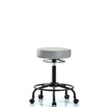 Vinyl Stool without Back-Medium Bench Height with RT Base and Casters in Dove Trailblazer Vinyl