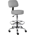 Caressoft Medical/Drafting Stool W/ Back Cushion