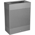 SILHOUETTE 22-1/2 gal Rectangular Indoor Metal Can, Silver Metallic, None, Steel, 12 in