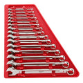 Combination Wrench Set, SAE, Chrome Finish, 15 pc