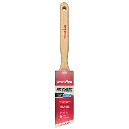 1-1/2" Angle Sash Soft, Black China Bristle, Paint Brush, Sealed Maple Wood Handle