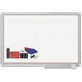 Planning Board, Steel, 36 in, 48 in, Aluminum Frame, White, Gloss