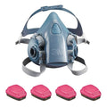 Half Mask Respirator Kit, Includes 4 Filters, Resealable Storage Bag, 7500 Sereis, Bayonet, Size L
