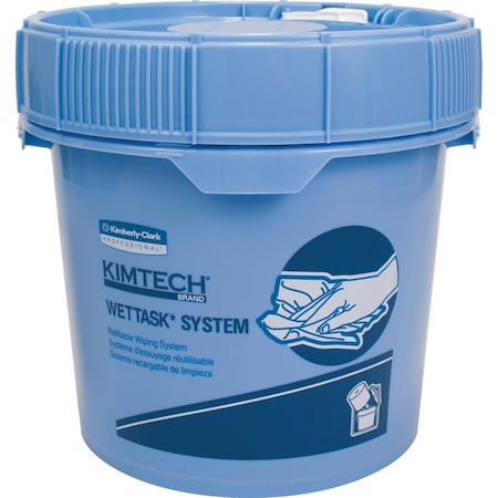 WypAll WetTask Customizable Wet Wiping System Bucket (09361), Blue, Large 3.5 Gal (2 Buckets/Case)