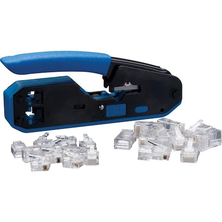 5-3/8" Crimper and Connector Kit RJ-45, RJ-11