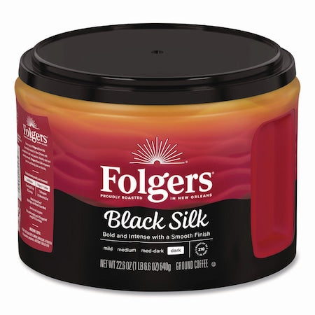 Coffee, Black Silk, Can, Caffeinated, Ground, 22.6 oz