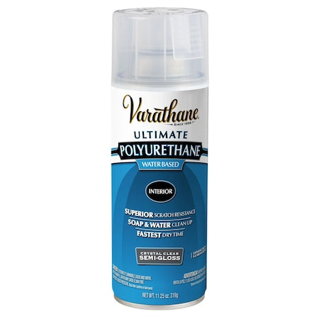 Varathane Interior Polyurethane Spray Paint, Clear Semi-Gloss, 11.25 oz.