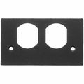 Duplex Receptacle Opening, Aluminum, Black