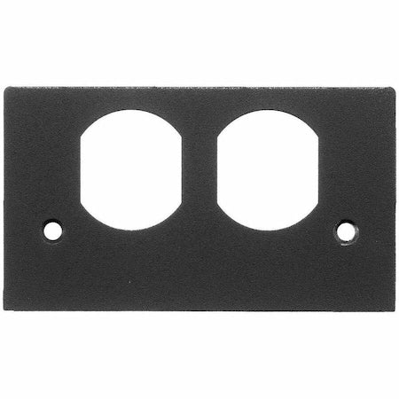 Duplex Receptacle Opening, Aluminum, Black