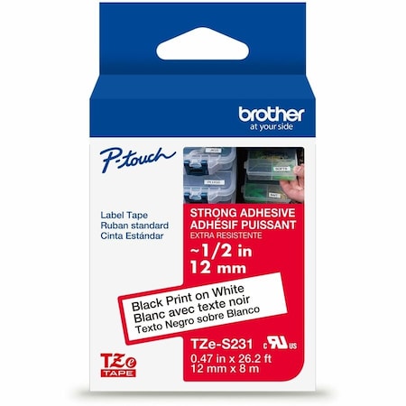 Label/Ribbon Cartridge, White, Gloss, 1/2 in W
