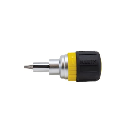 Multi-Bit Ratcheting Screwdriver, 6-in-1, Stubby, Ph, Sl, Sq, Nut Bits