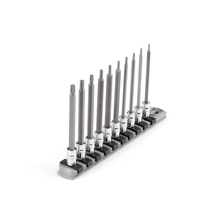 1/4 in Drive Socket Bit Set, Torx, 10 pcs