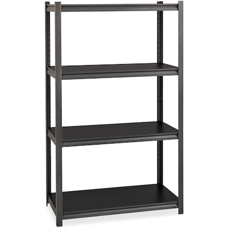 3200 Riveted Steel Shelving 4-Shelf Unit, 18D x 36W x 60H, GunGray/Black